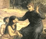 Padre José de Anchieta catequizando os índios brasileiros