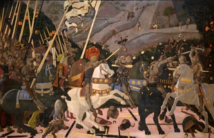 Pintura mostrando a batalha de São Romano