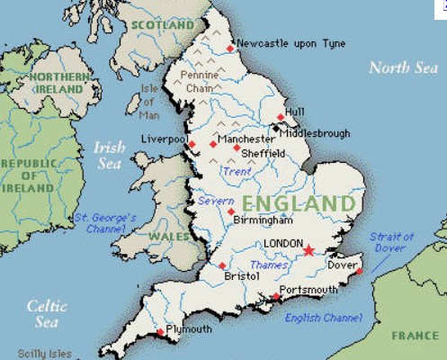 Inglaterra Mapa Mundial - Mapa de Alemania dividida: Francia