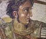 Mosaico antigo: imagem do grande imperador macedônico