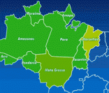 Mapa indicando os estados da Amazônia Legal (fonte: site da Câmara dos Deputados)