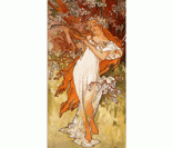 Primavera (1896) - pintura do ilustrador checo Alfons Maria Mucha