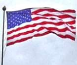 Bandeira dos Estados Unidos hasteada em Washington, capital do país