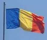 Bandeira da Romênia hasteada