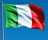 Bandeira italiana hasteada