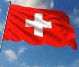 Bandeira da Suíça hasteada em Berna, capital do país