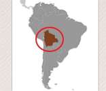Localização da Bolívia na América do Sul