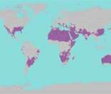 Mapa mostrando as regiões de clima subtropical