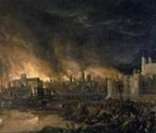 O Grande Incêndio de Londres de 1666.