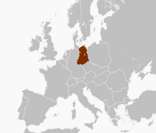 Localização da Alemanha Oriental na Europa