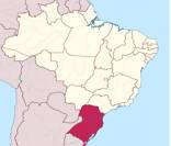 Localização da região Sul no mapa do Brasil