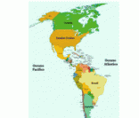 Mapa do continente americano