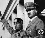 Mussolini e Hitler: líderes do nazifascismo