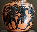 Pintura em vaso grego do Período Arcaico