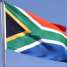 Bandeira da África do Sul hasteada