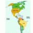 Mapa do continente americano