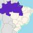Localização da região Norte no território brasileiro