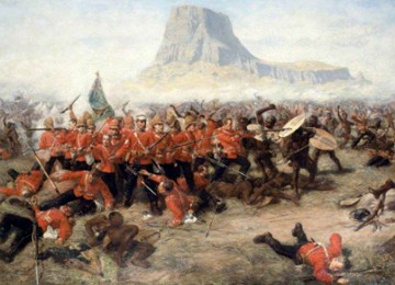 Pintura da Batalha de Isandlwana durante a Guerra Anglo-Zulu