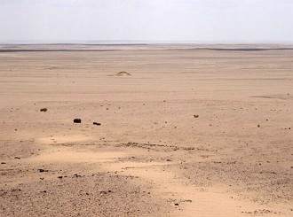 Foto da regi&atilde;o da Depress&atilde;o de Qattara