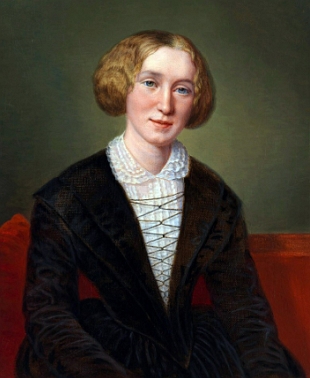 Retrato pintado da escritora George Eliot