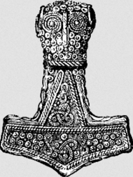 Ilustra&ccedil;&atilde;o do Mjollnir, martelo de Thor
