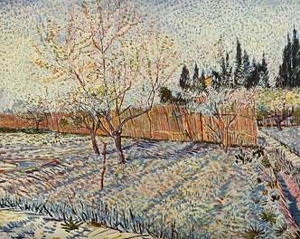 Obra Pomar com Ciprestes de Van Gogh