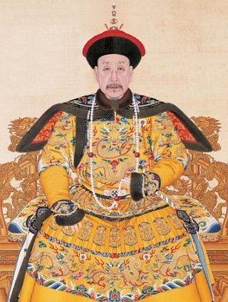 Retrato pintado do imperador chin&ecirc;s Qianlong