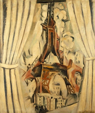 Pintura cubista Vista da Torre Eiffel