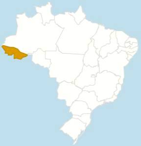 Localização geográfica do Acre no Brasil
