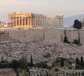 Foto da Acr&oacute;pole de Atenas na Gr&eacute;cia