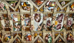 Afrescos da Capela Sistina pintados por Michelângelo