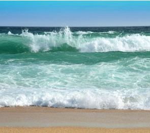 Águas do Oceano Atlântico, ondas