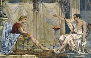 Rei Alexandre o Grande o e filósofo Aristóteles