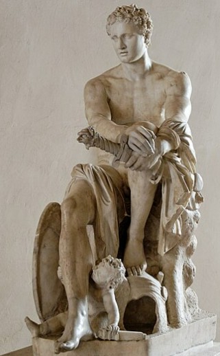 Escultura de Ares, deus da guerra na mitologia grega