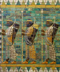 Relevo mostrando soldados persas