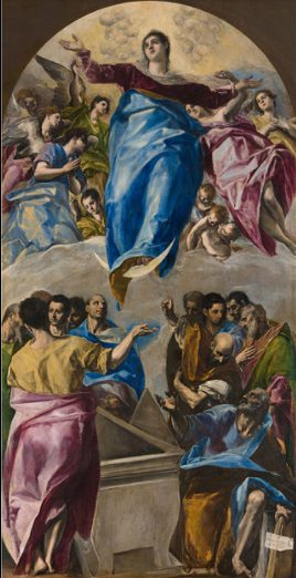 Ascensão da Virgem, pintura de El Greco