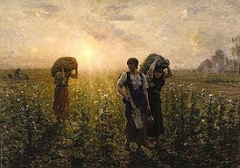 Através dos Campos, obra naturalista de Jules Breton