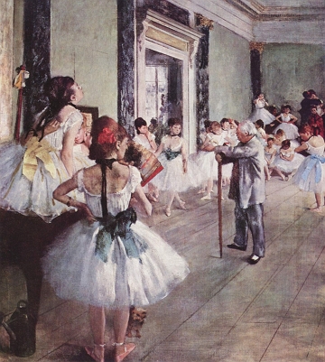 A aula de dan&ccedil;a, pintura de Degas