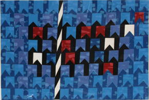 Bandeirinhas estruturadas, obra de Alfredo Volpi