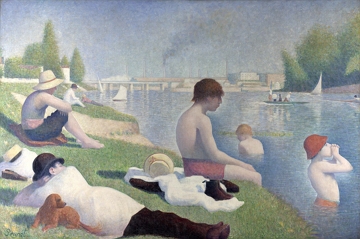Banhistas em Asni&egrave;res de Georges Seurat