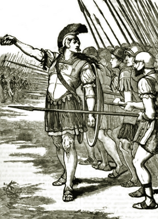 Ilustração sobre a Batalha de Leuctra