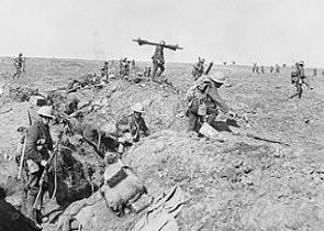 Soldados brit&acirc;nicos na Batalha do Somme