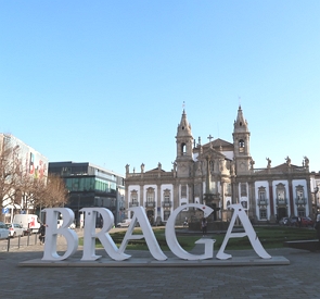 Foto da regi&atilde;o do centro hist&oacute;rico de Braga