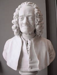 Busto de Voltaire, escultura de Houdon