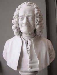 Busto de Voltaire, escultura de Houdon