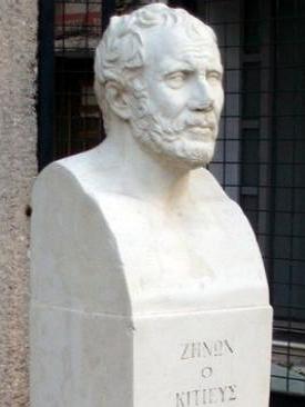 Busto do filósofo Zenão de Cítio em Atenas.