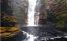 Foto da Cachoeira do Burac&atilde;o na Chapada Diamantina