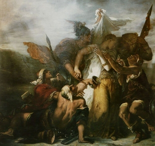 Pintura representando o c&acirc;ntico dos c&acirc;nticos da B&iacute;blia