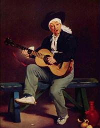 Pintura O cantor espanhol de Manet