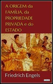 Capa de um livro de cor vermelha com seu título e uma ilustração antiga de uma família